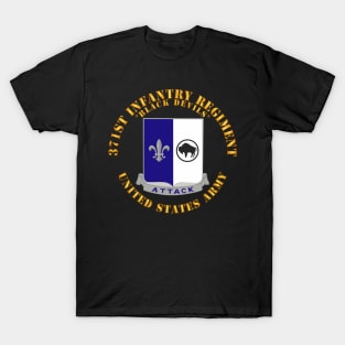 371st Infantry Regiment - DUI (V0) - Black Devils T-Shirt